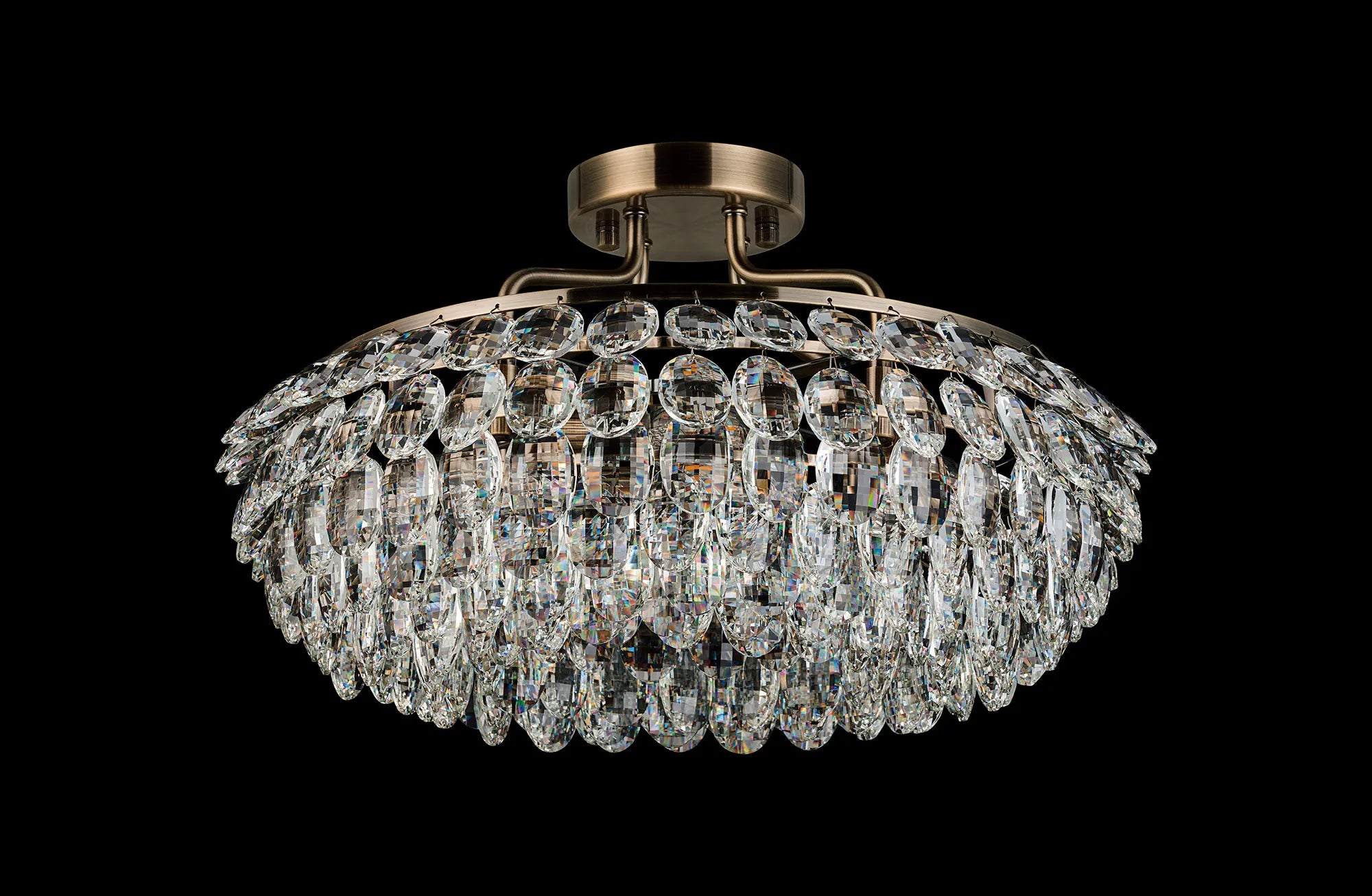 Consten Semi Flush Ring Ceiling Light Fixture with E14 Socket - Perfect for Bedroom, Hallway & Small Space Lighting