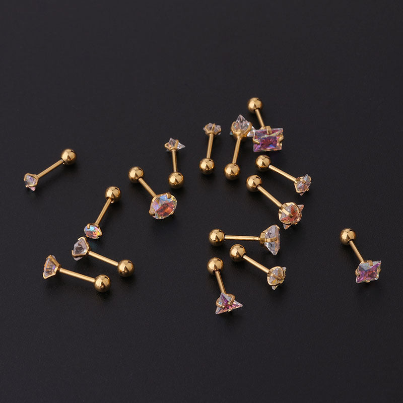 20G Cartilage Tiny Stud Earrings - Opal Stud Earrings for Women | HSPJ600 | Perfect for Daily Wear, Parties & Gifts