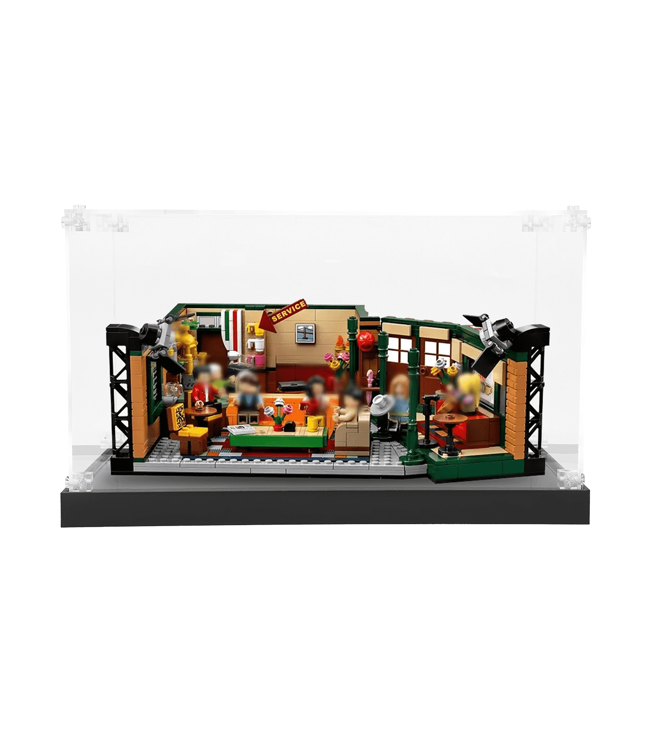 Lego Friends Central Perk 21319 Display Case - Clear Acrylic Showcase for Lego Sets - Perfect for Home Decoration, Collectible Protection & Gift Presentation