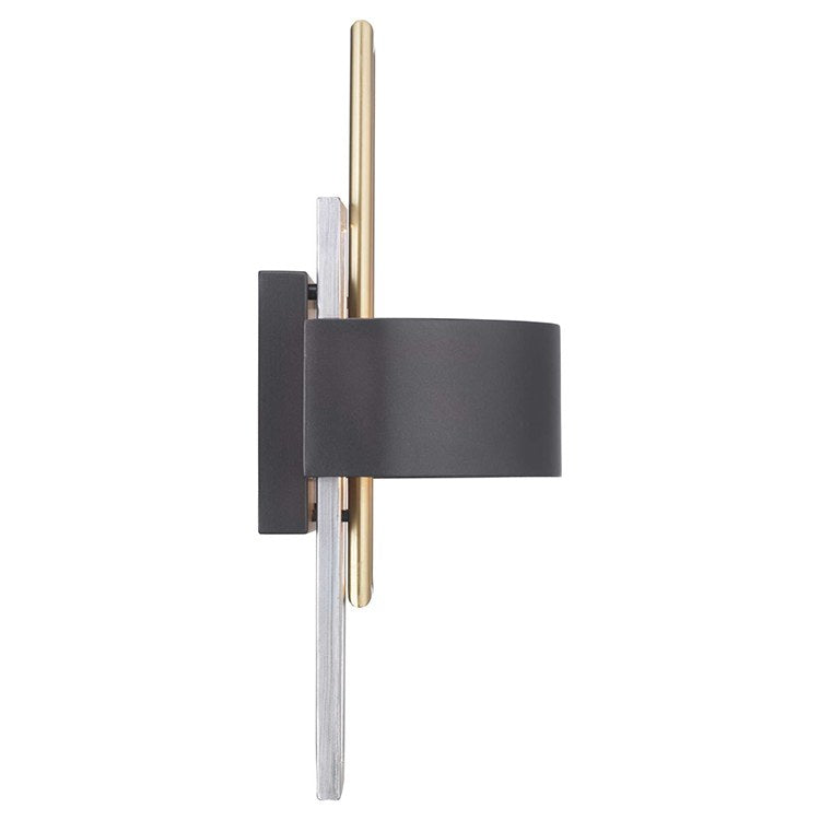 Adagio Two Light Wall Sconce - Modern Brushed Nickel Bathroom Vanity Light Fixture for Bedroom, Hallway & Living Room Decor