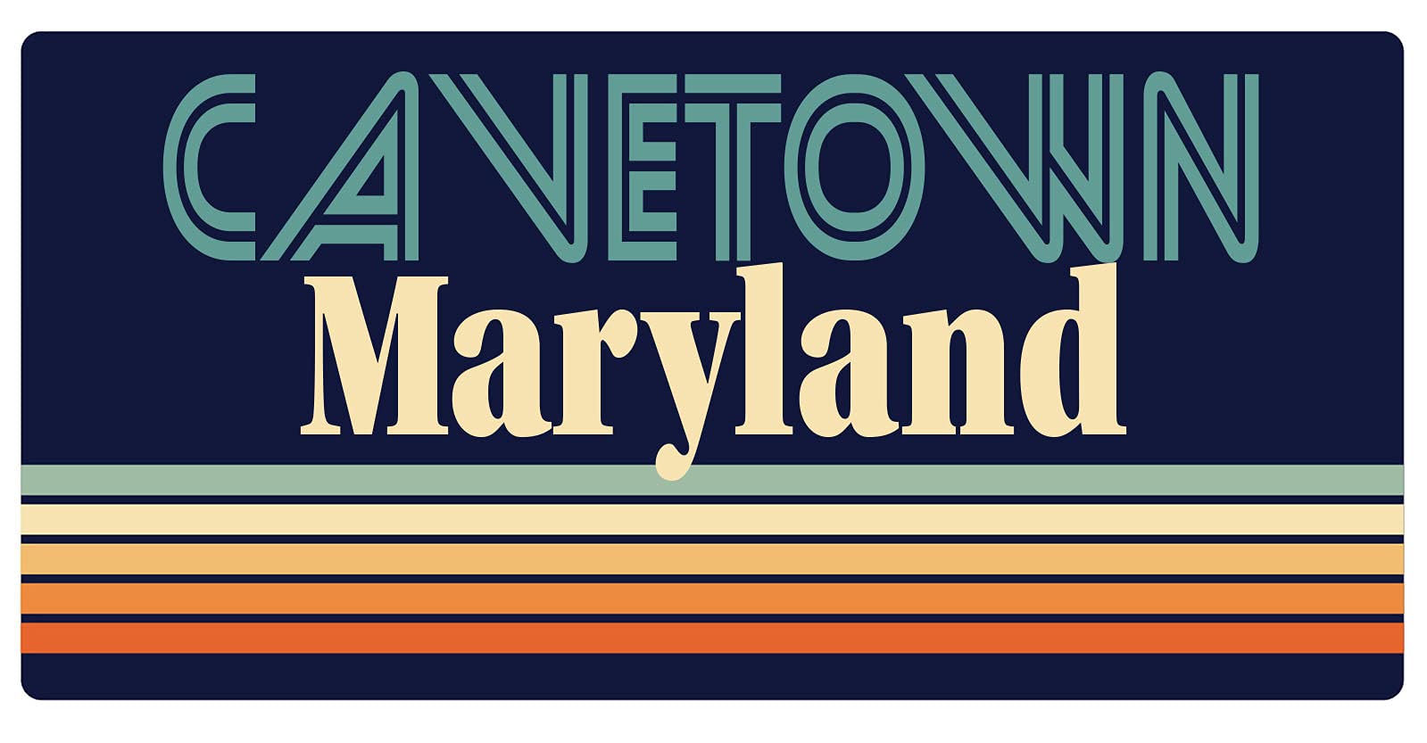 Vintage Retro Design Cavetown Maryland 5 x 2.5-Inch Refrigerator Magnet - Perfect for Fridge Decor, Souvenirs & Office Accessories