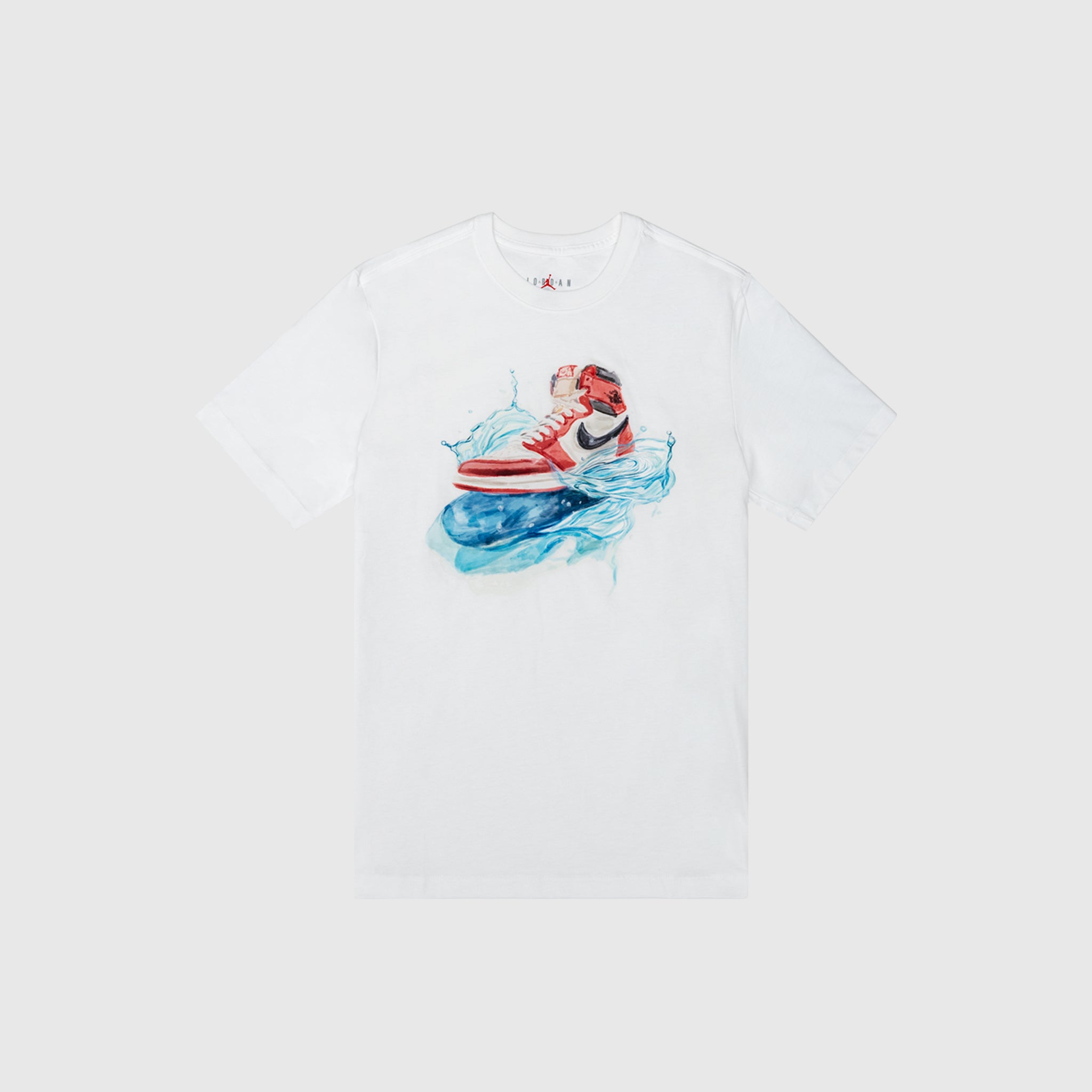 FLIGHT ESSENTIALS AJ1 Short Sleeve T-Shirt for Men - White Cotton Tee - Casual Streetwear for Everyday Wear & Sneaker Matching