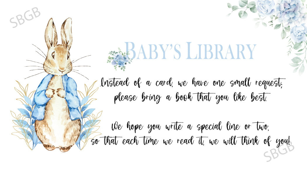 Peter Rabbit Baby Shower Invitations - Adorable Floral Themed Cards for Boy or Girl - Perfect for Gender Reveal, First Birthday & Nursery Decor