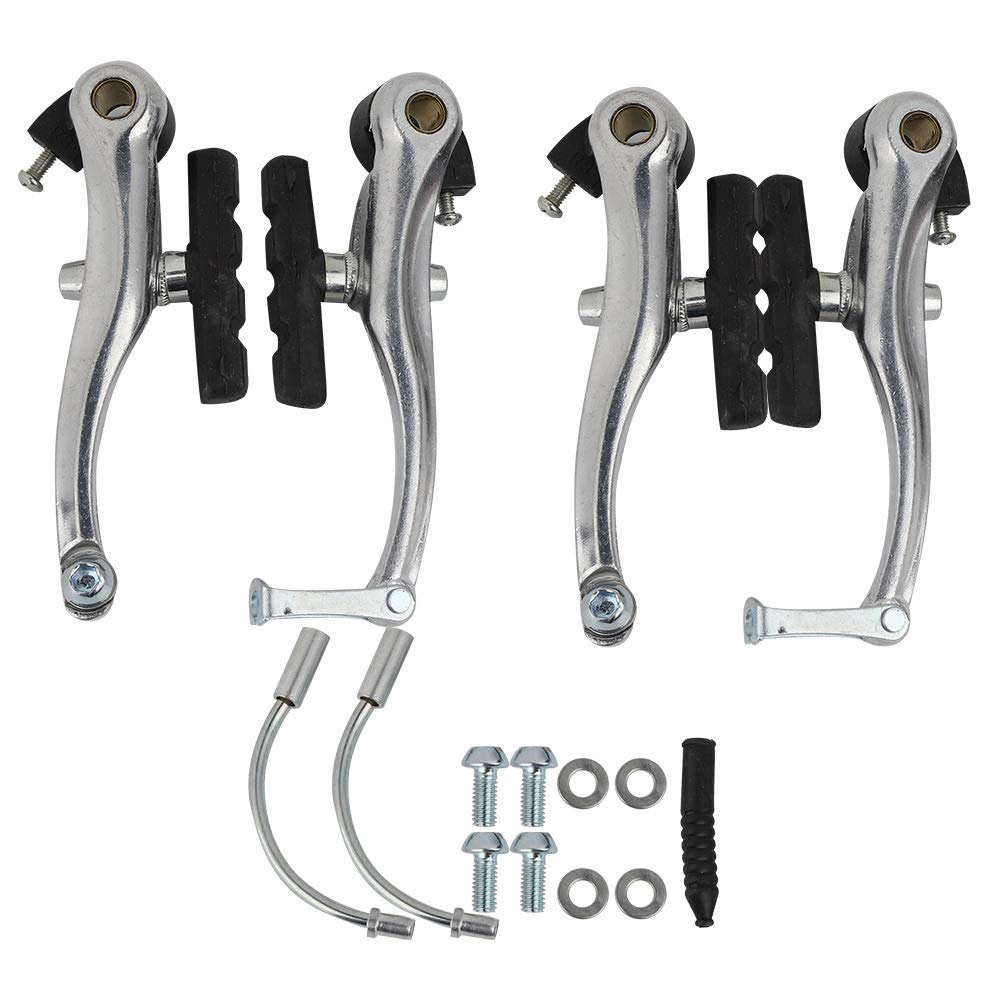 Premium FASJ Bike V Brake - Durable Aluminum Alloy V-Brake Set for Road & Mountain Bikes | Lightweight White | Perfect for Commuting, Trail Riding & Urban Cycling