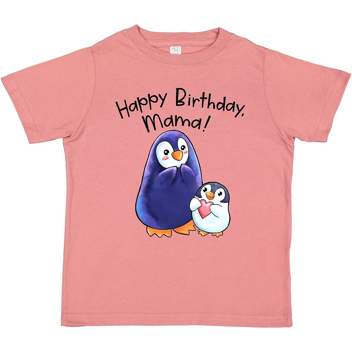 Inktastic Happy Birthday Mama Cute Penguins Toddler T-Shirt | Adorable Penguin Design for Kids Birthday Party Outfit