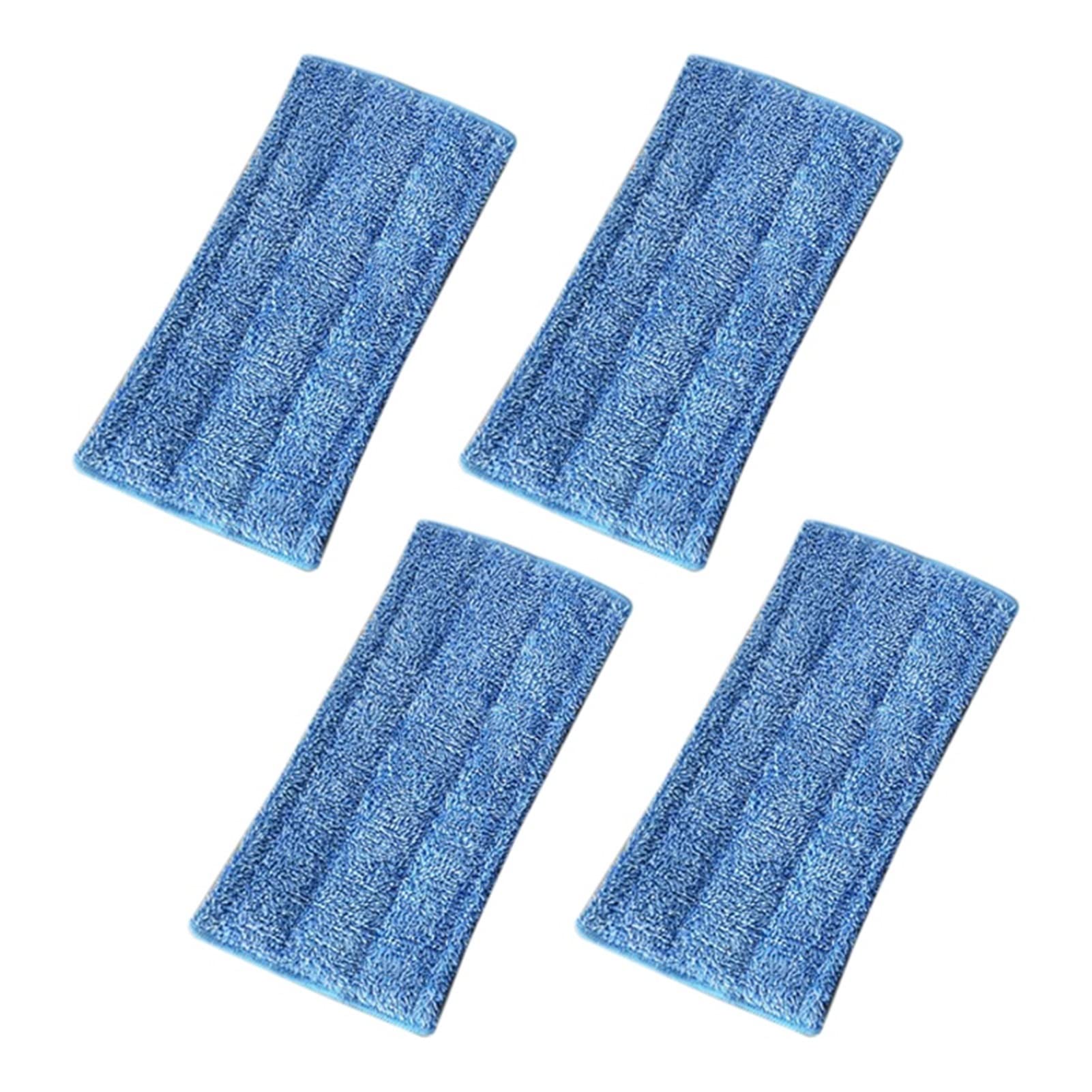 Reusable Swiffer WetJet Mop Pads - 4 Pack Dust Cleaning Pads for Swiffer WetJet & Sweeper, Washable Microfiber Mopping Head Pads (Blue) - Ideal for Hardwood Floors, Tile & Pet Hair Cleaning