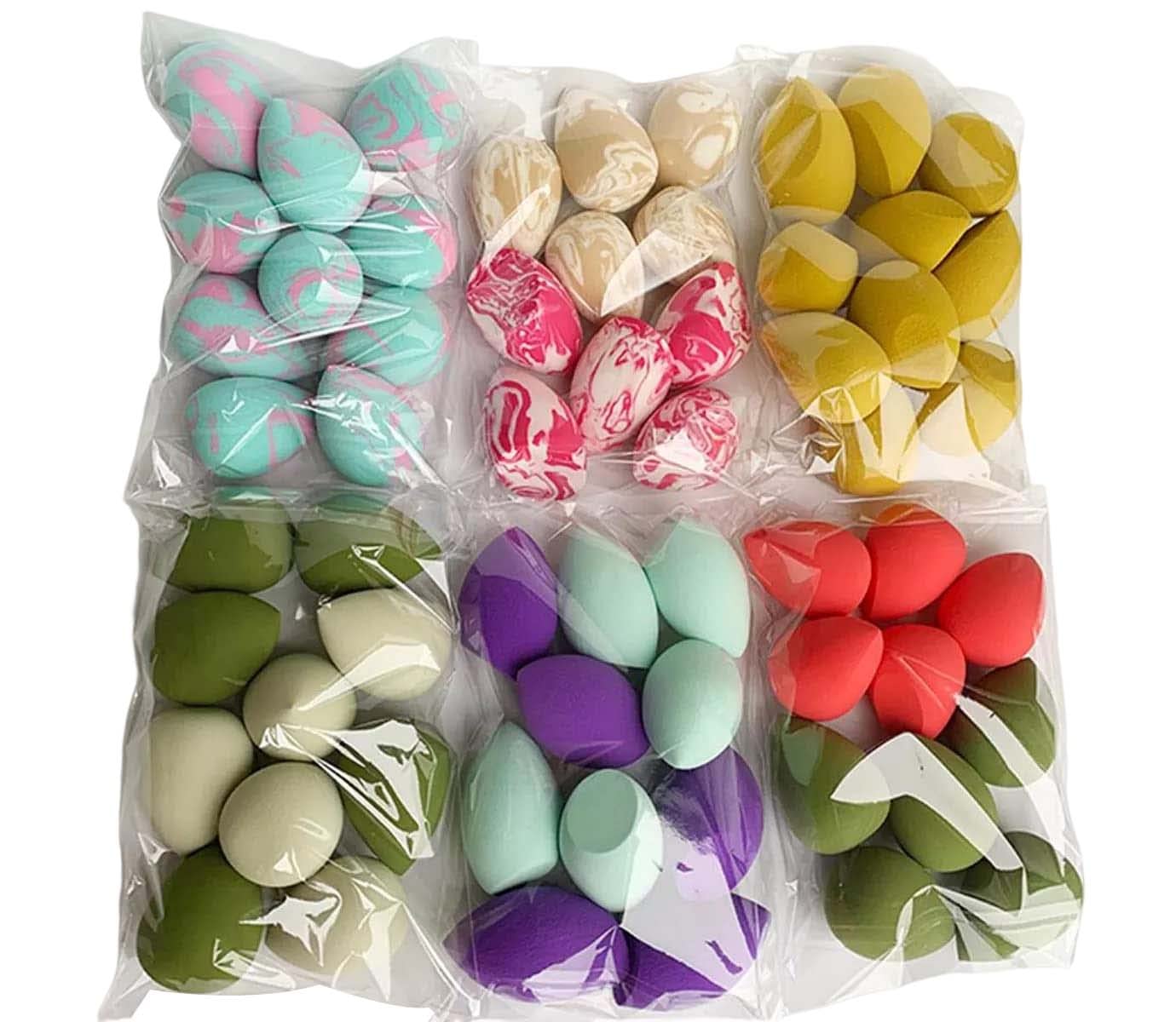 VNZ Multi-Color Makeup Beauty Sponge Blender for Women - Soft & Blemish-Free Foundation Blending - Perfect for Liquid, Cream & Powder Cosmetics (Great for Everyday Makeup & Professional Use)