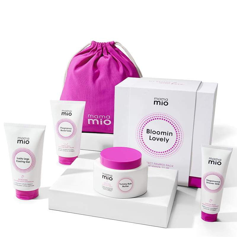 Mama Mio Bloomin Lovely Pregnancy Gift Set - Organic Skincare for Expecting Mothers - Perfect Baby Shower Gift & Self-Care During Pregnancy