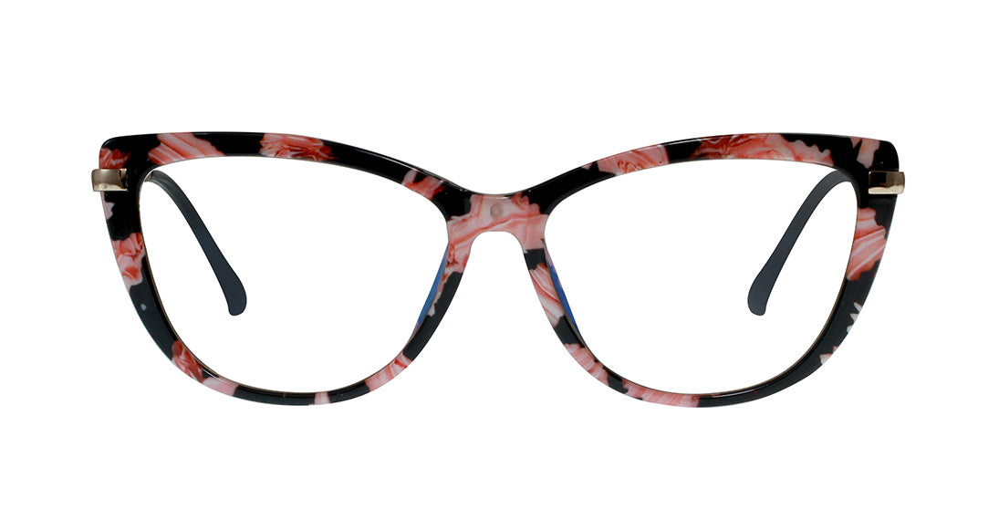 Stylish Floral Print Prescription Eyeglasses 7697 - Trendy Reading Glasses for Women, Perfect for Office, Reading & Fashion Accessories