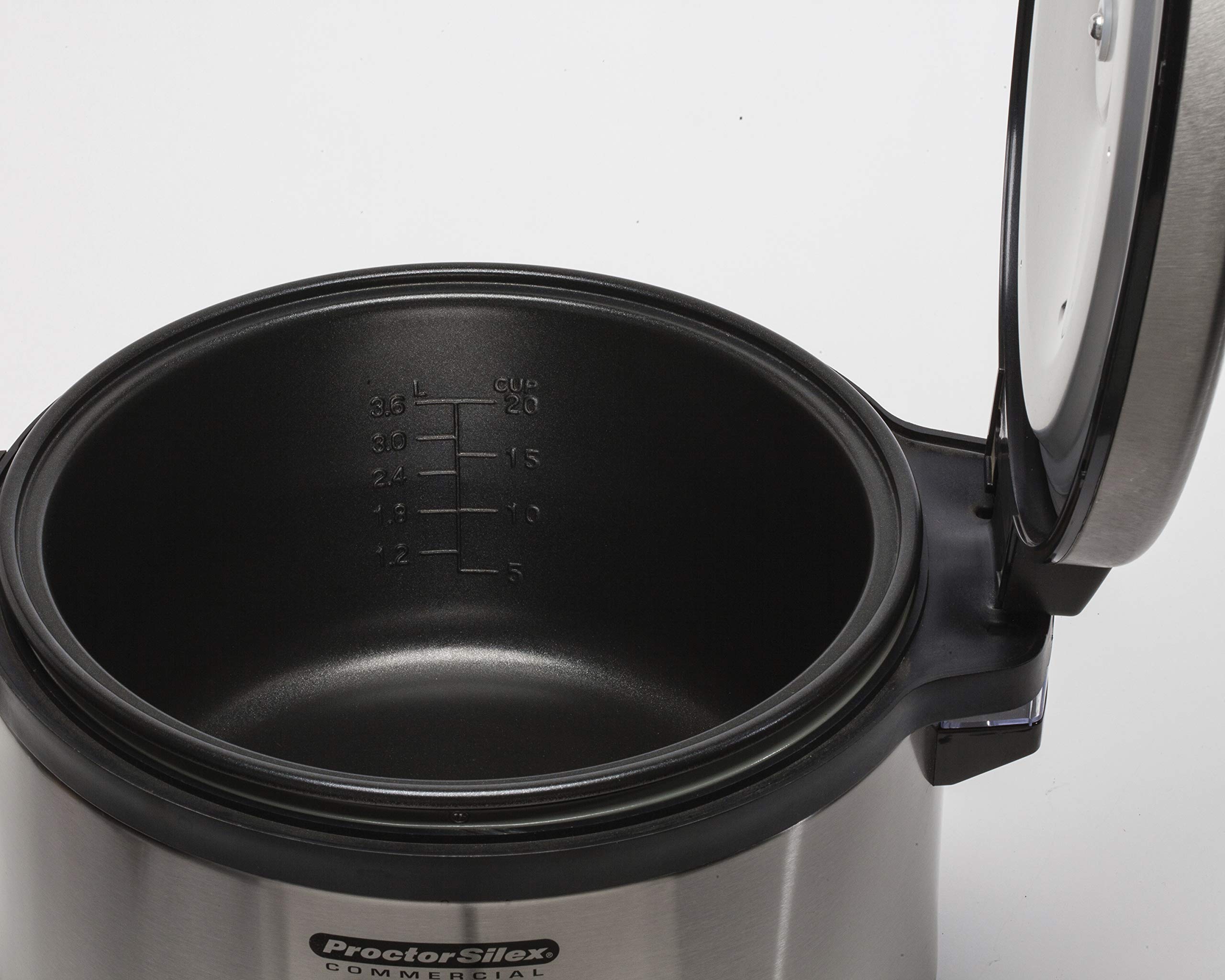Proctor Silex Commercial 37540 40-Cup Rice Cooker & Warmer with Non-Stick Pot, Hinged Lid & Stainless Steel Housing - Perfect for Restaurants, Catering & Large Family Gatherings