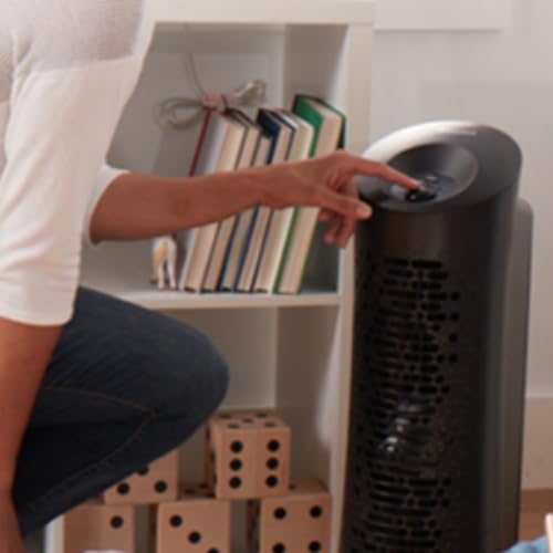Honeywell HEPA Tower Air Purifier for Large Rooms up to 200 sq ft - Removes Wildfire Smoke, Pollen, Pet Dander & Dust - Allergen Reducer Air Cleaner for Home & Office (Black) | Perfect for Allergy Sufferers & Smoke Relief