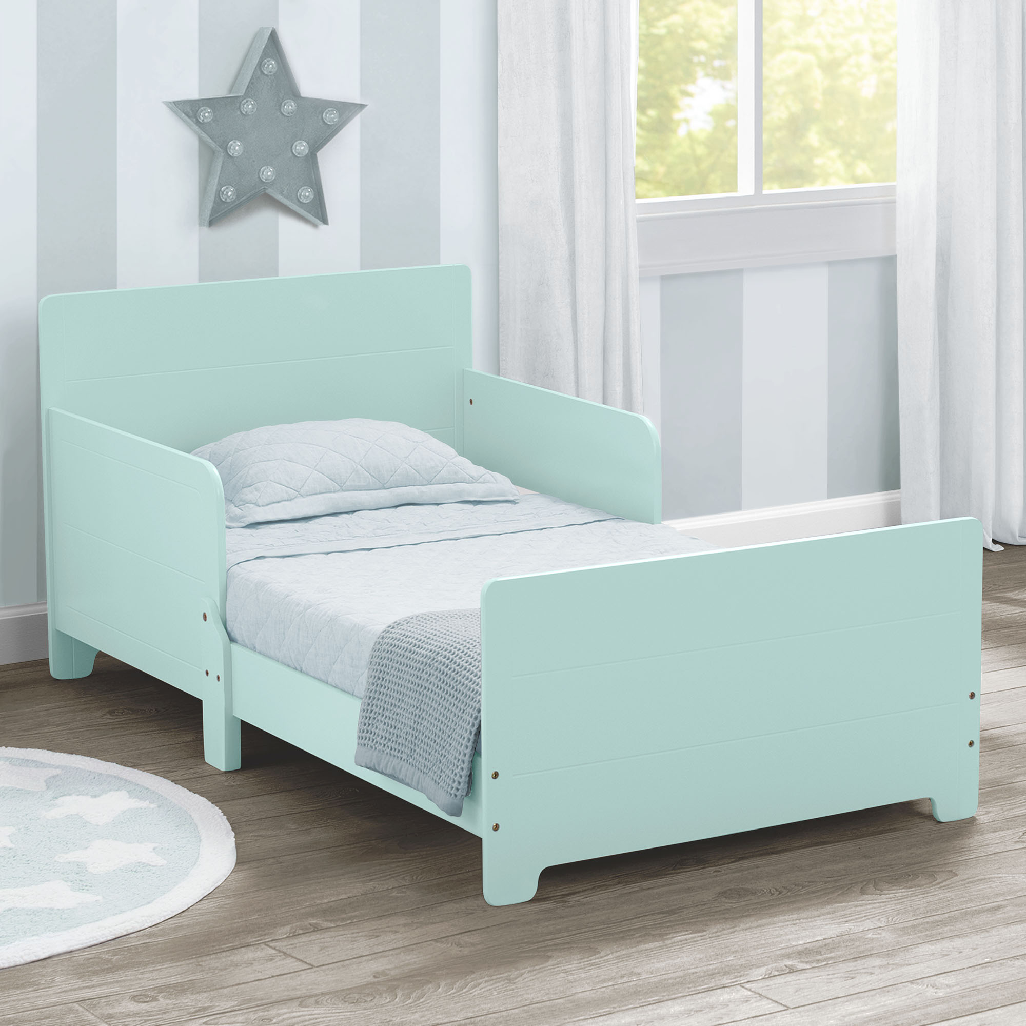 MySize Toddler Bed - Adjustable Wooden Toddler Bed for Kids 2-5 Years | Safe & Sturdy Transition Bed for Nursery, Daycare or Travel | Perfect for Growing Toddlers