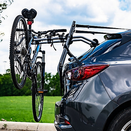 DK2 BCR190 Aluminum Trunk Mount Bike Rack - Holds 3 Bikes, 81 lb Capacity - Perfect for Road Trips, Camping & Family Cycling Adventures
