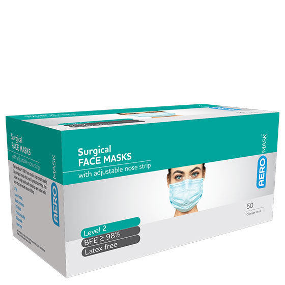 50 Pack Level 2 Surgical Face Masks - ASTM Certified 3-Ply Disposable Medical Masks for Healthcare Workers, Dentists & Essential Workers - Perfect for Hospitals, Clinics & Daily Protection