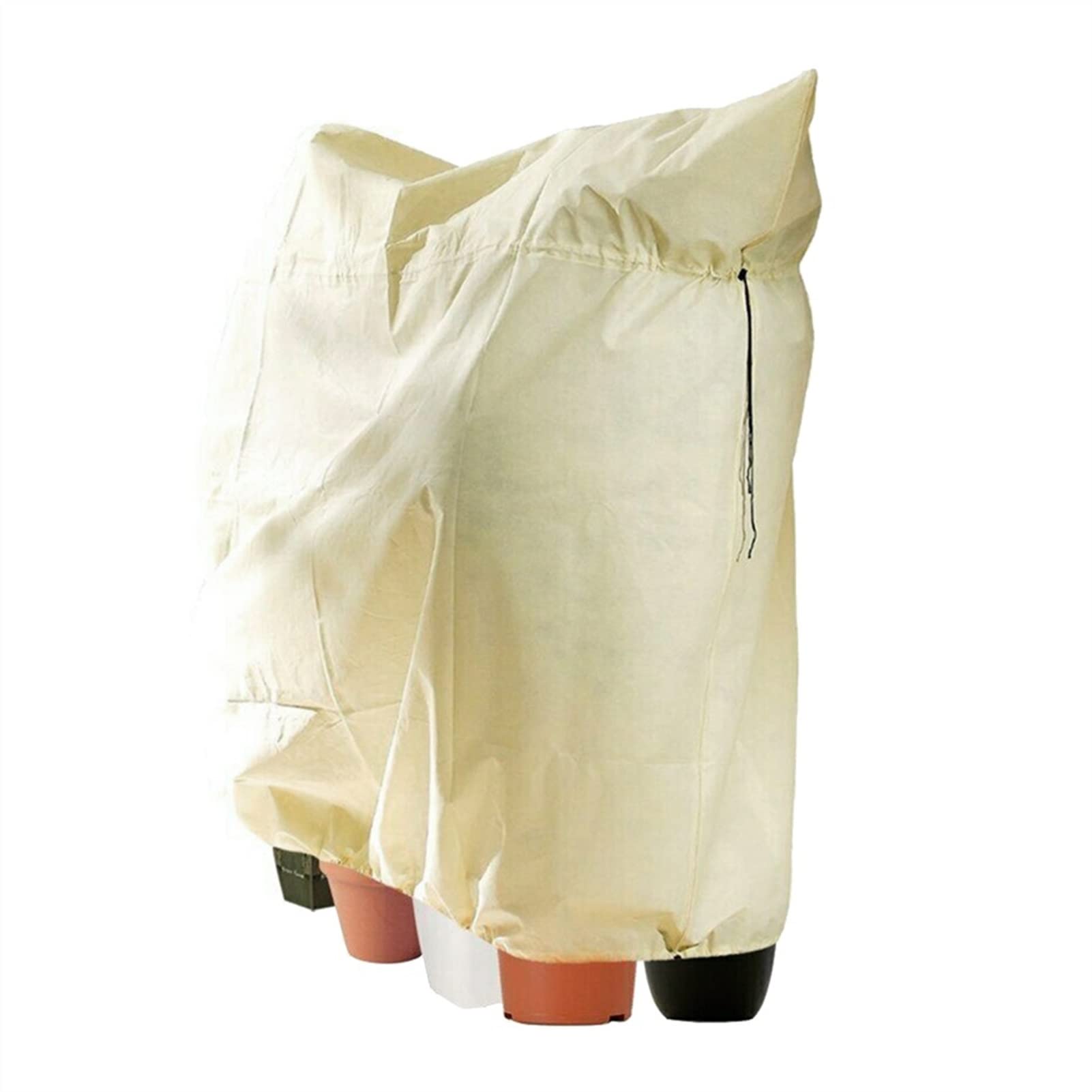 Winter Plant Frost Protection Cover - Large Buckle Bag for Outdoor Plants | Garden & Yard Plant Cover | Cold Weather Protection for Shrubs, Flowers & Vegetables