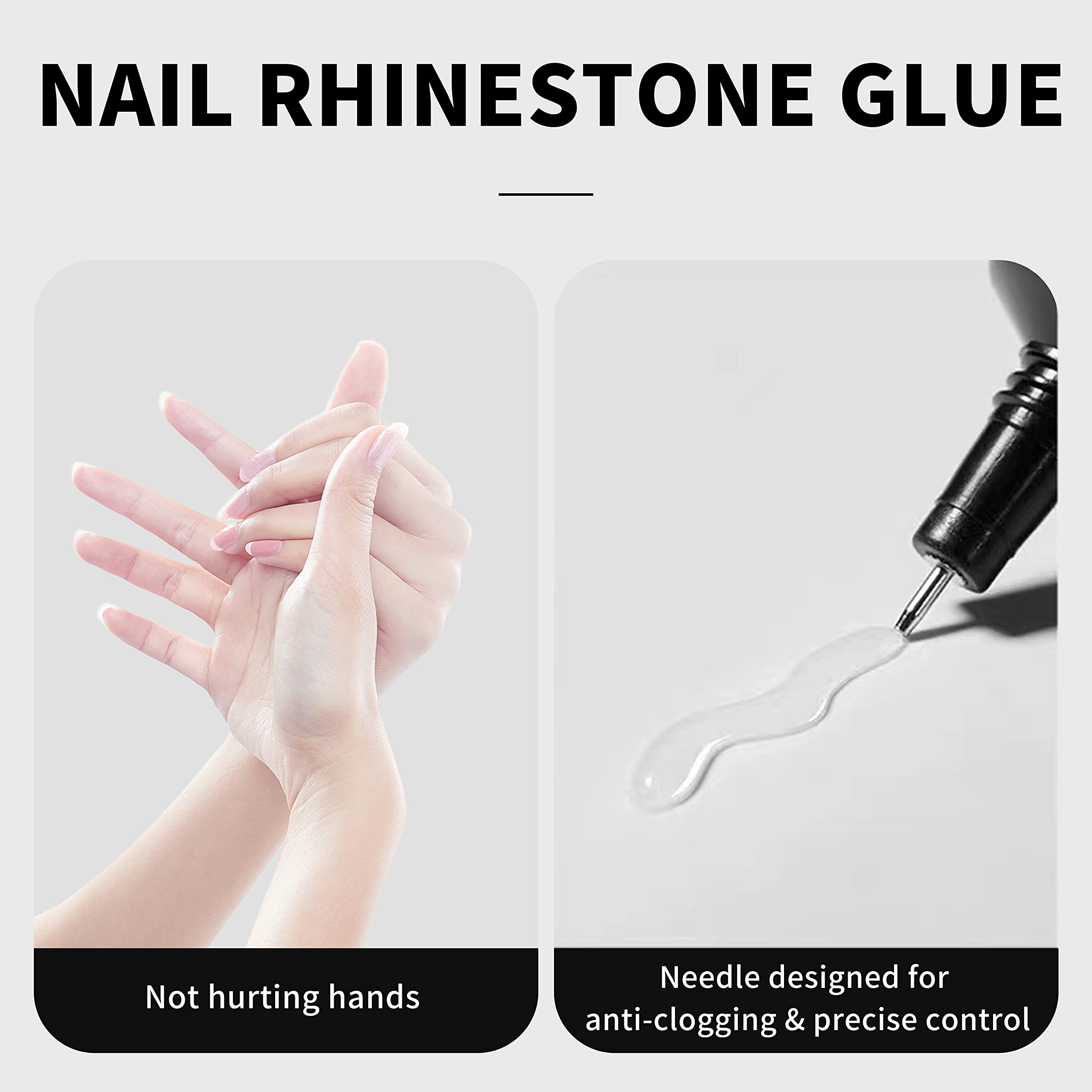 Professional UV Cured Nail Glue for Rhinestones & Nail Charms - Strong Adhesive Gel for Artificial Nails, DIY Nail Art, and Manicures - Perfect for Salon, Home Use, and Special Occasions