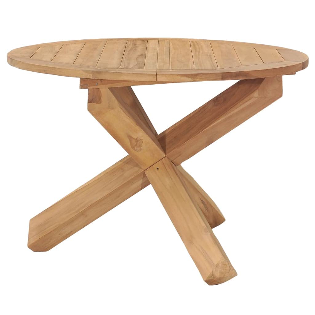 Premium Solid Teak Wood Round Patio Dining Table 43.3