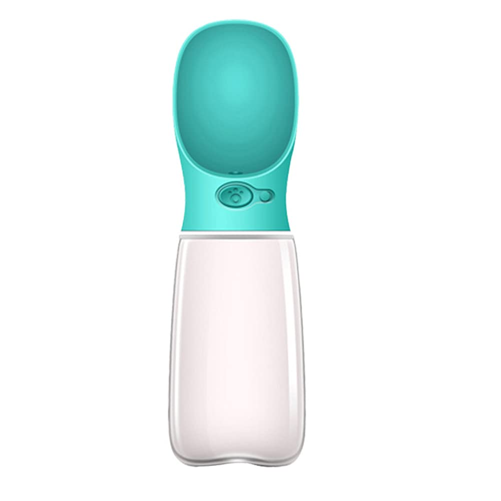 Portable Dog Water Bottle 550ml - Leakproof Pet Travel Water Dispenser for Dogs & Cats - Outdoor Drinking Cup with Folding Bowl - Perfect for Hiking, Camping & Travel (Blue)