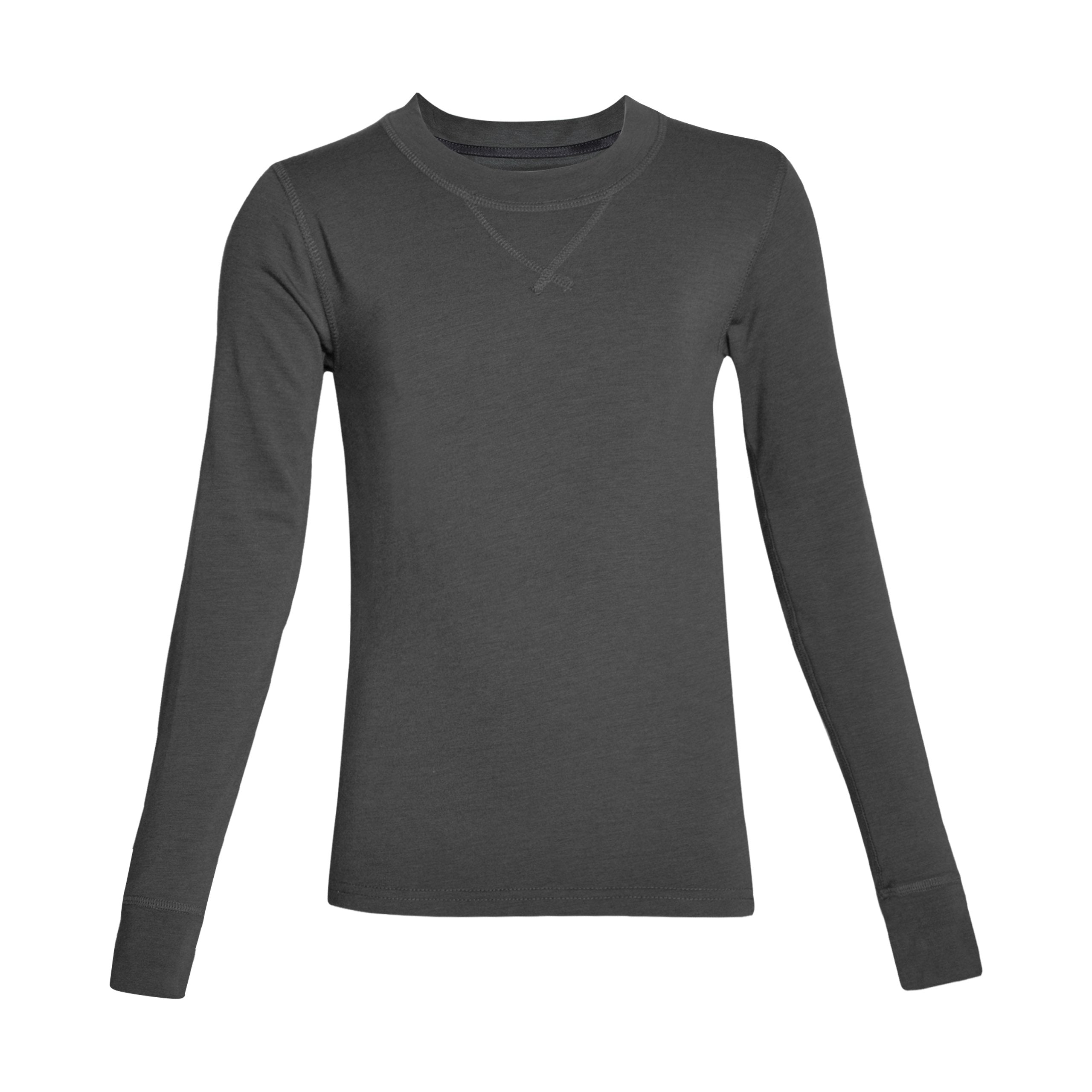 Boys' Thermal Long Sleeve Crewneck Shirt - Warm Winter Base Layer for Outdoor Activities & School