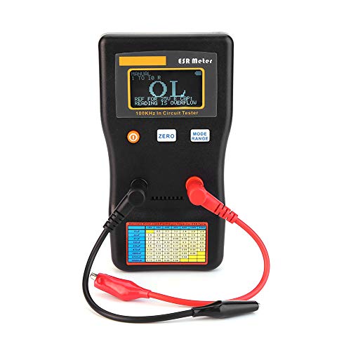 MESR-100 Auto Ranging Low Ohm Meter - Professional In-Circuit ESR Tester with Capacitance & Resistance Measurement | Perfect for Electronics Repair, PCB Testing & Component Diagnostics