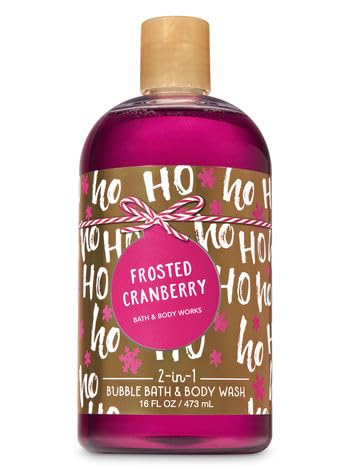 Frosted Cranberry 2-in-1 Bubble Bath & Body Wash - 16oz for Relaxing Bath Time