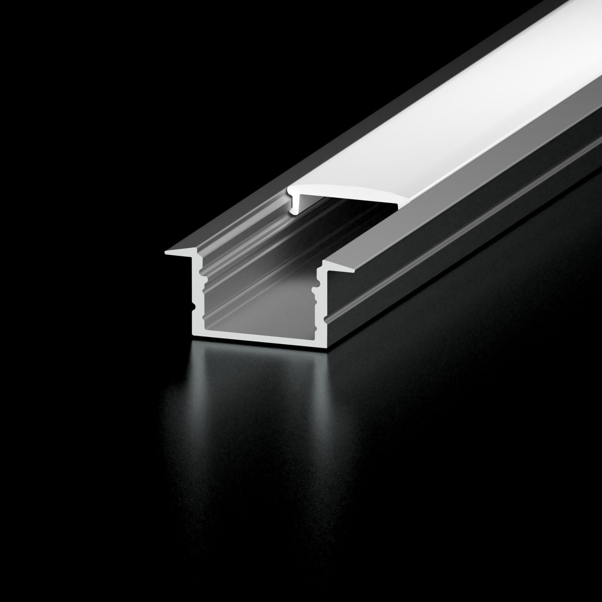48 Pack Recessed Aluminum Channel for LED Strip Lights - Durable U-Shaped Track for Home, Kitchen, and Cabinet Lighting (12mm/0.47in Width) - Easy Installation & Professional Look
