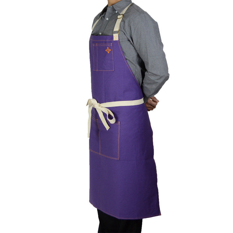 Boldric Purple Kohlrabi Apron - Adjustable Bib Apron for Cooking, Baking & Gardening - Free Shipping - Perfect for Chefs, Home Cooks & DIY Enthusiasts
