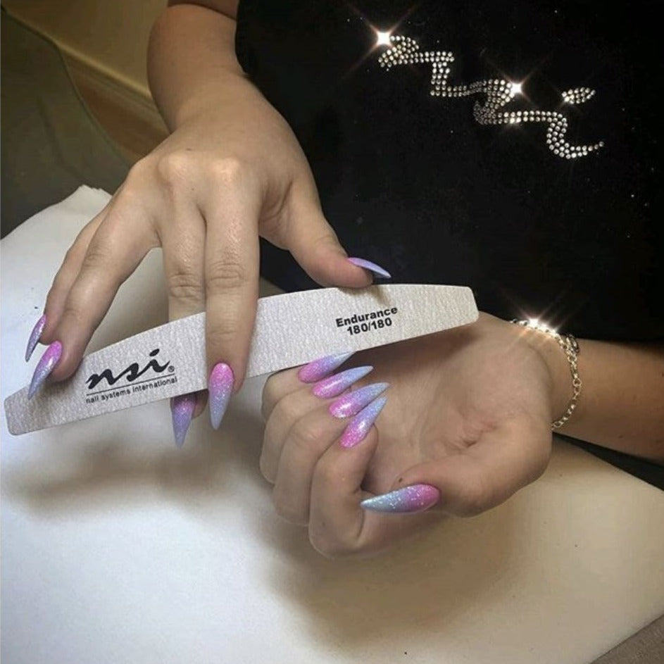 Premium 180/180 Grit Fine Nail File for Strong, Smooth Nails - Perfect for Manicures, Pedicures & At-Home Nail Care