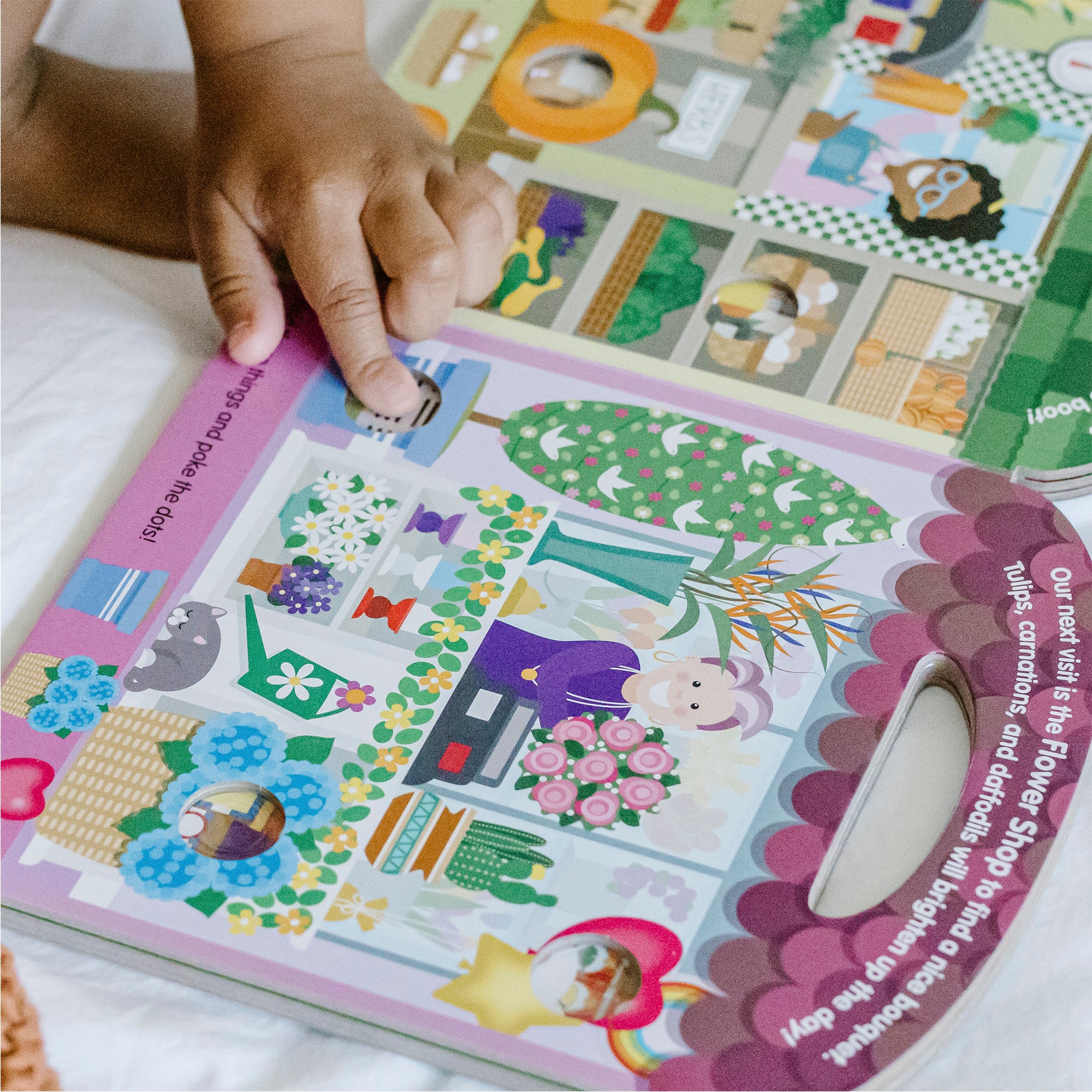 Poke a Dot: All Around Our Town Interactive Board Book with Handle – Fun Learning Activity for Toddlers & Preschoolers at Home or Travel