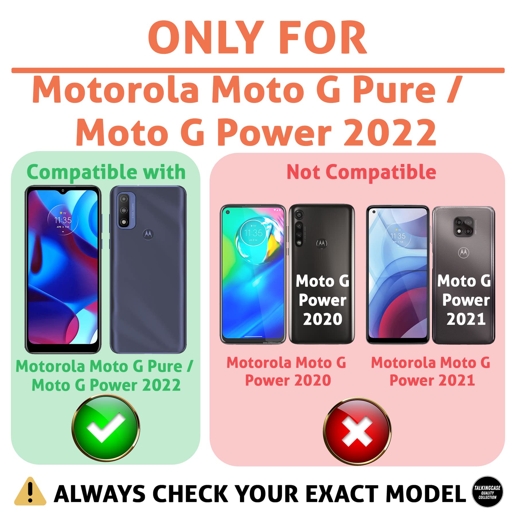 Slim Thin Gel TPU Case for Motorola Moto G Pure with Tempered Glass Screen Protector - Gameboy Print, Lightweight Flexible Soft Anti-Scratch Phone Cover - Perfect for Gaming, Daily Use & Protection (Printed in USA)