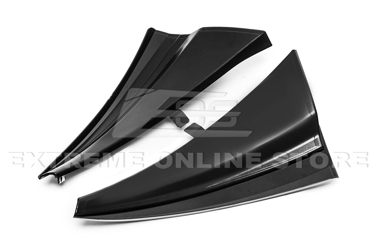 2014-2019 Chevrolet Corvette C7 Front Splash Guards - GM Factory XL Extended Mud Flaps Pair (ABS Plastic, Black) | Perfect for All-Weather Protection & Road Debris Prevention | Fits All C7 Corvette Models