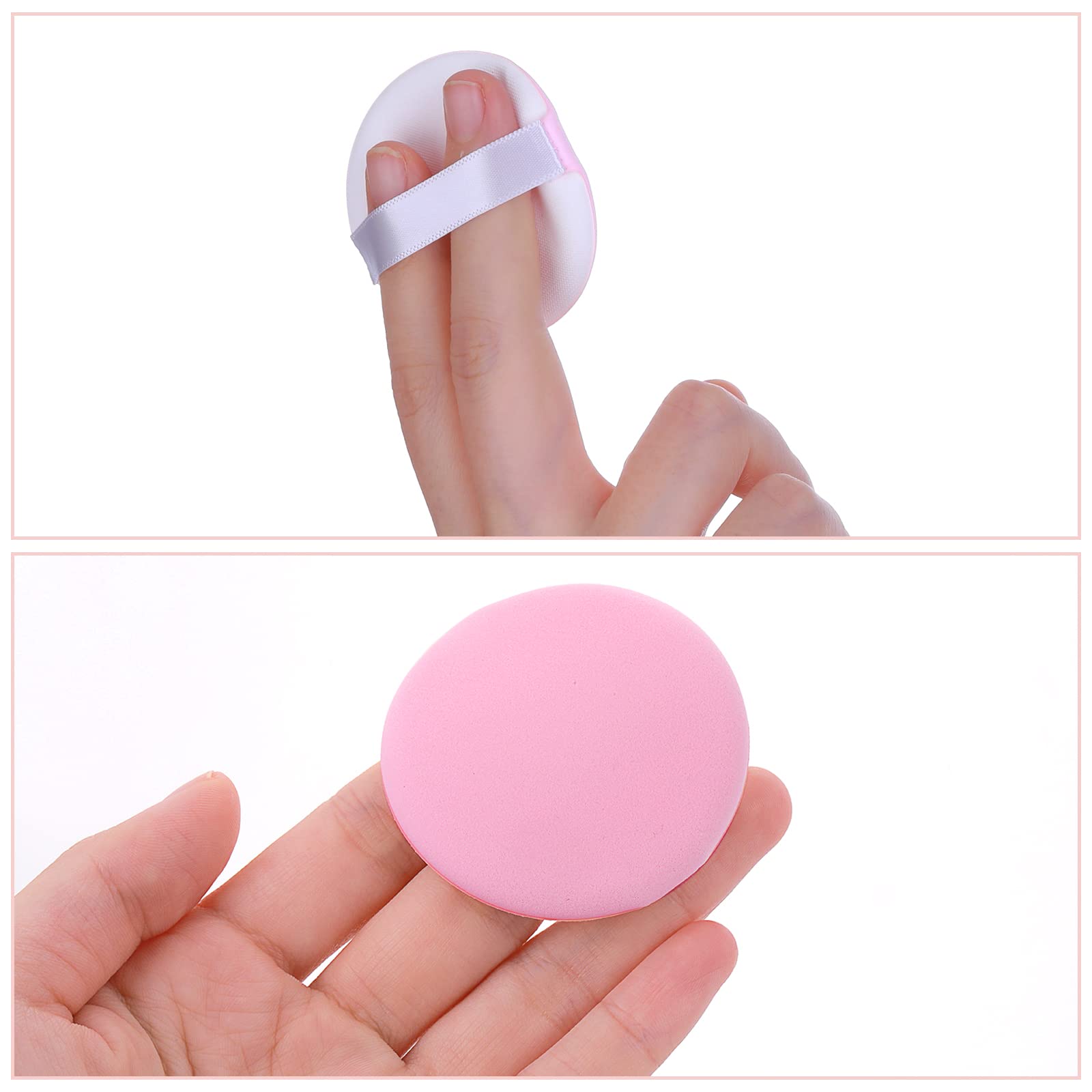 Molain 8-Piece Round Beauty Blenders Set - 2 Inch Soft Makeup Sponge Puffs for Full Coverage Foundation, Concealer & Cream Blending (Pink) | Perfect for Professional Makeup Application & Travel