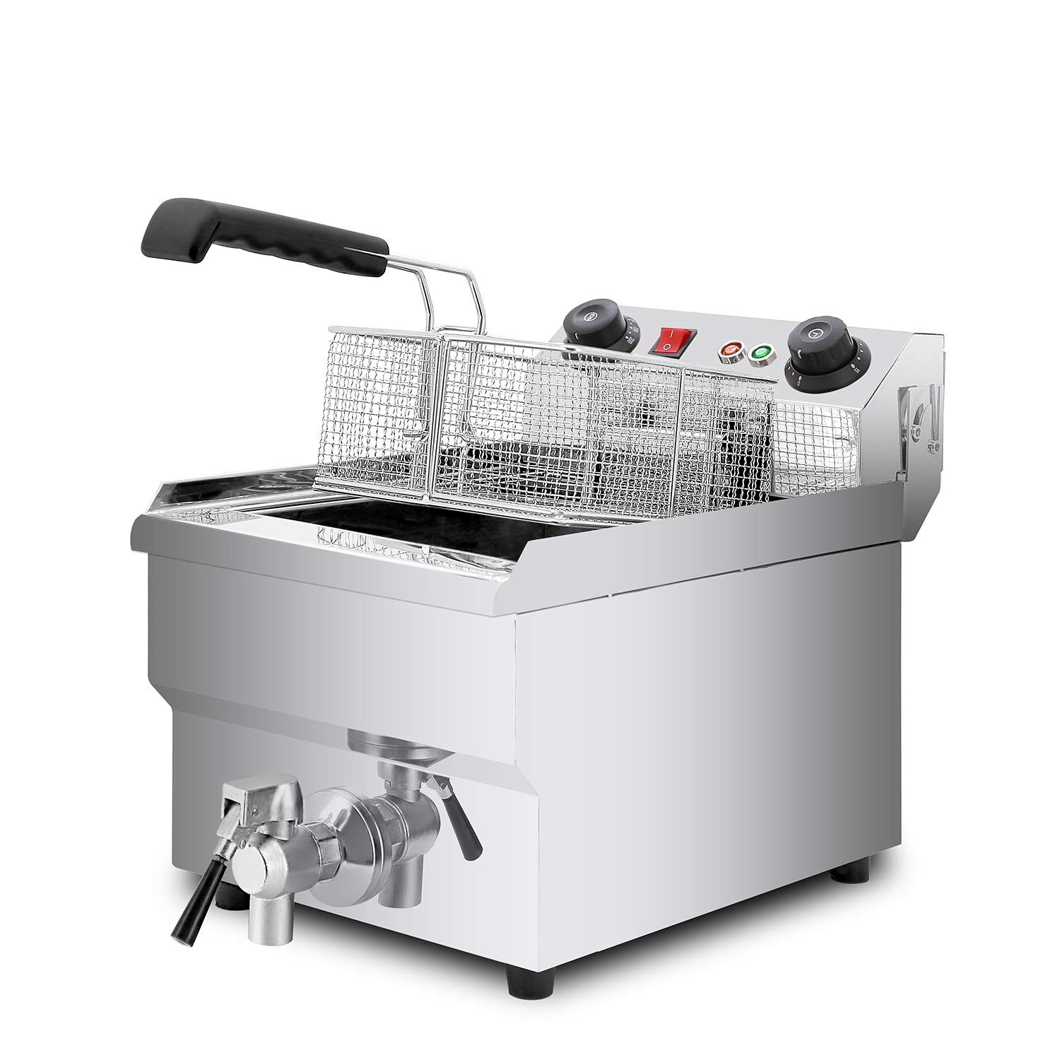 ALDKitchen Commercial Deep Fryer - 11.5L Electric Oil Fryer with Removable Basket, Stainless Steel Snack Machine 110V for Restaurants, Food Trucks & Home Use