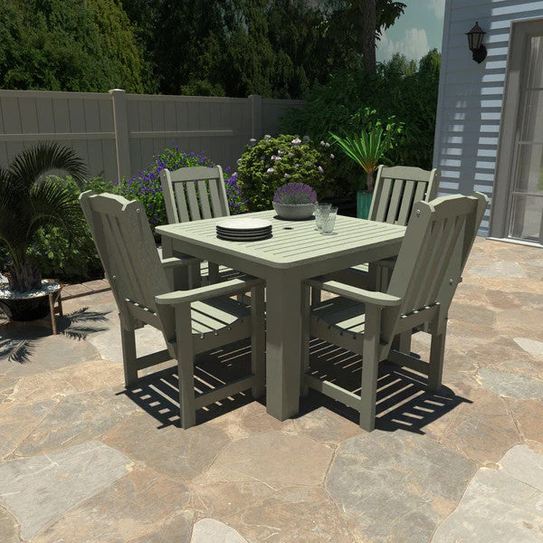 Lehigh 5-Piece Square Patio Dining Set - Outdoor Furniture for Garden, Backyard, and Poolside Relaxation