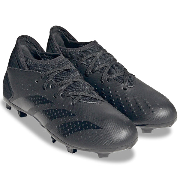 Adidas Jr. Predator Accuracy.3 Firm Ground Soccer Cleats for Boys - Core Black - Youth Football Shoes for Firm Natural Grass Surfaces - Perfect for Training & Matches