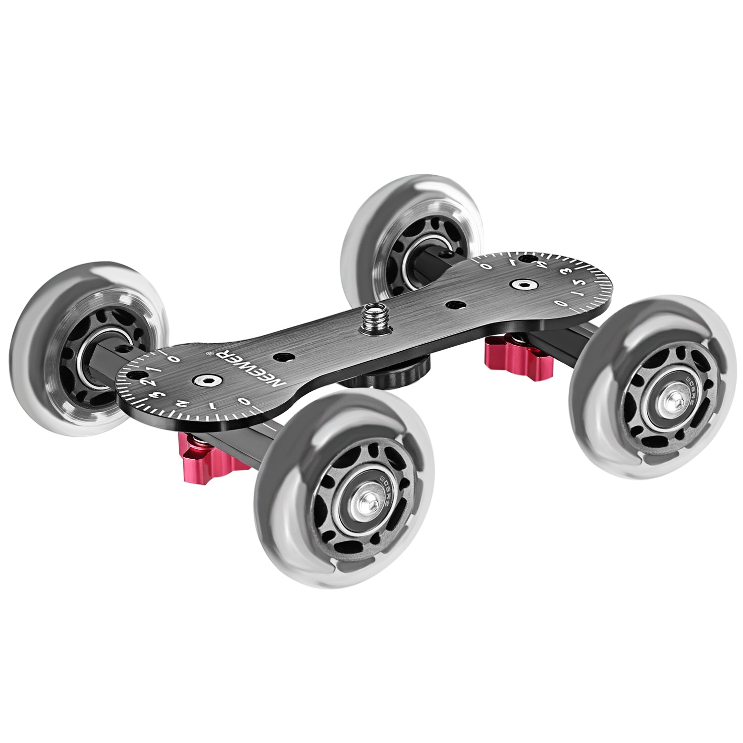 NEEWER Professional Camera Table Dolly Slider - Smooth 360° Rolling Motion for DSLR & Mirrorless Cameras (Black) - Perfect for Video Shooting, Vlogging, and Product Photography