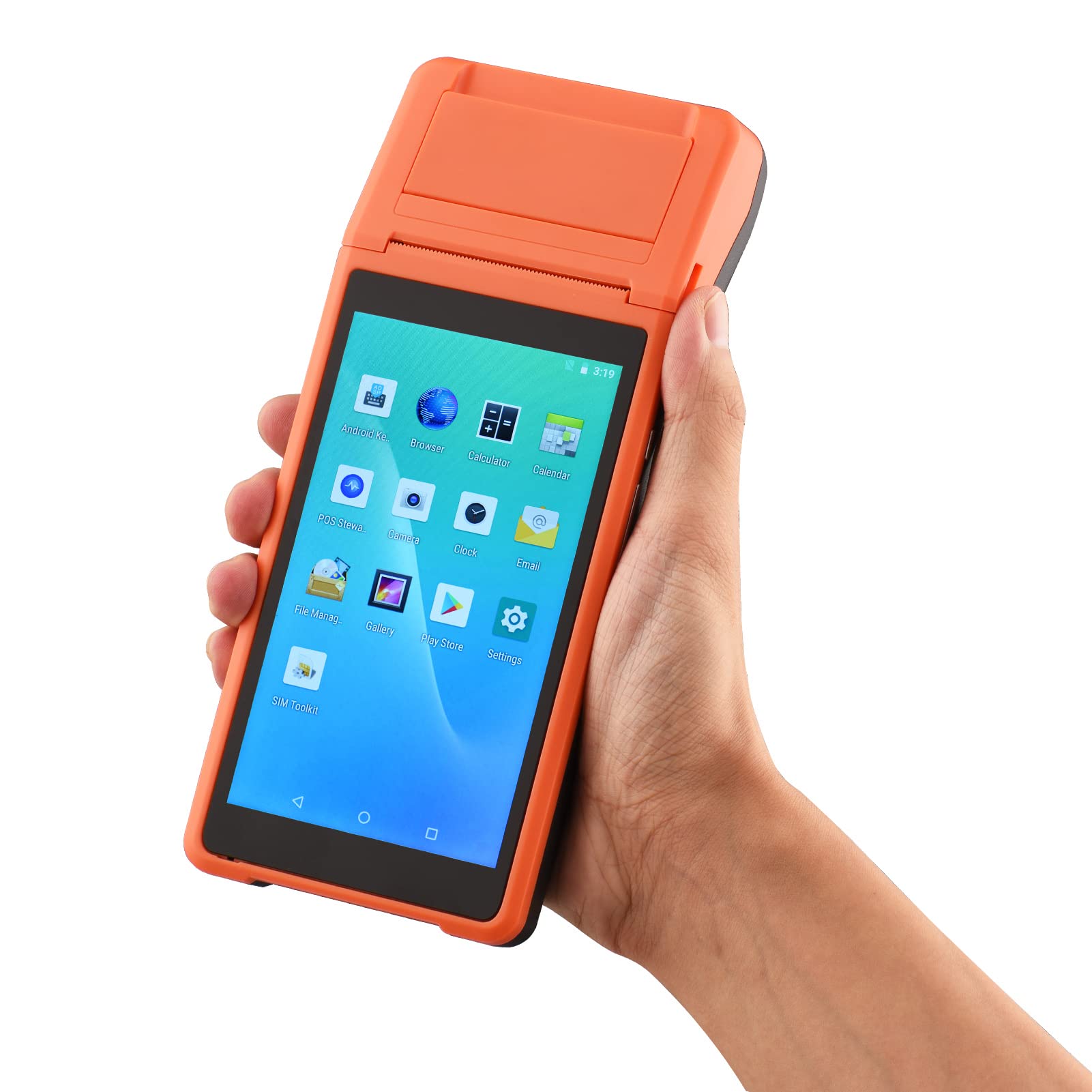 FAJIA All-in-One Handheld POS System - Wireless BT/WiFi/USB OTG PDA with 3G, 1D Barcode Scanner & VIP Card Reader - Mobile Payment Terminal for Retail, Restaurant and On-the-Go Business Transactions
