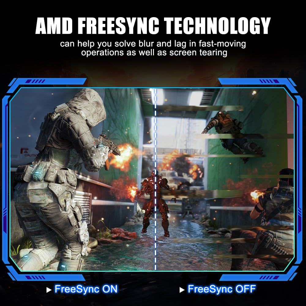 FYHXele 34 Inch WQHD Gaming Monitor 165Hz Curved Screen, 1ms Response Time, AMD FreeSync - Perfect for PC, PS5, Xbox Gaming & Home Office Setup