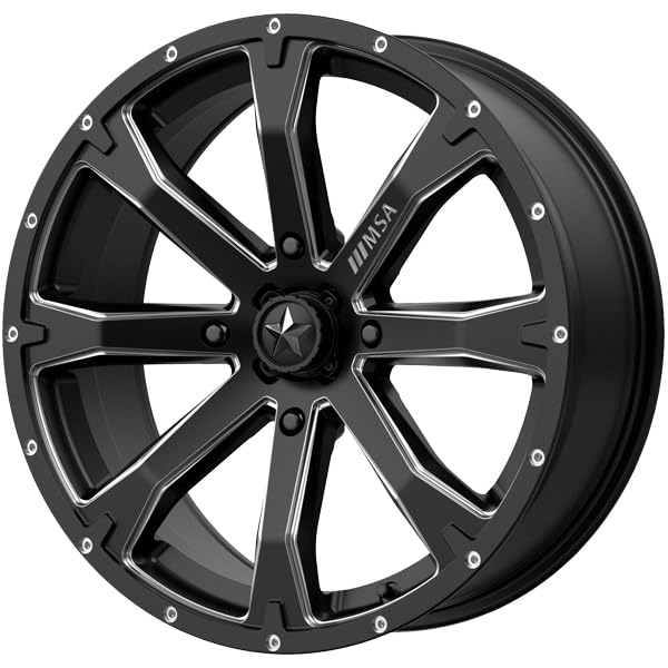 MA42 14X7 4X110 Satin Black Mill 10MM Wheel - M42-04710 - Perfect for Off-Road Trucks & SUVs