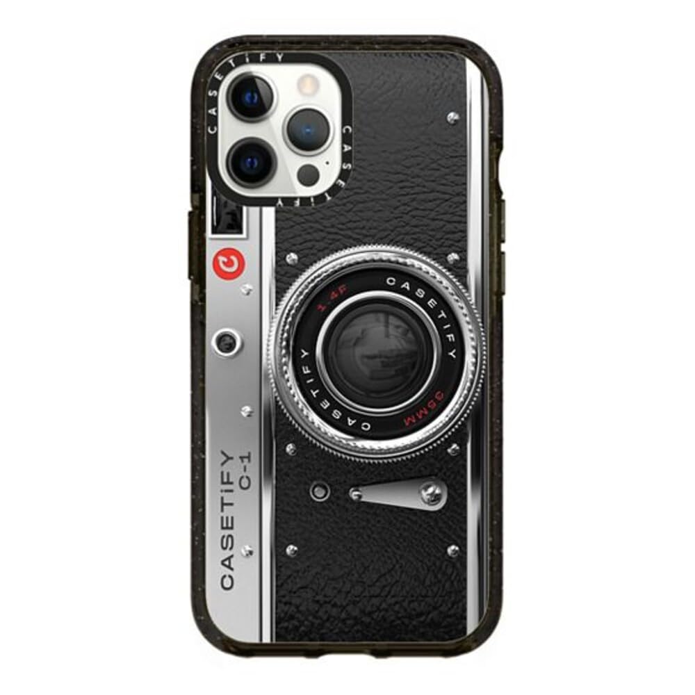 CASETiFY Impact Case for iPhone 12 Pro Max - Shockproof Clear Black Phone Cover with Camera Protection - Perfect for Outdoor Activities & Daily Use