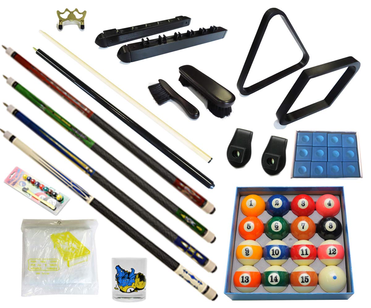 Premium 32-Piece Billiard Accessory Kit - Pool Table Cue Sticks, Bridge, Balls Set for Professional & Home Game Rooms | Perfect for Bars, Game Rooms & Family Entertainment