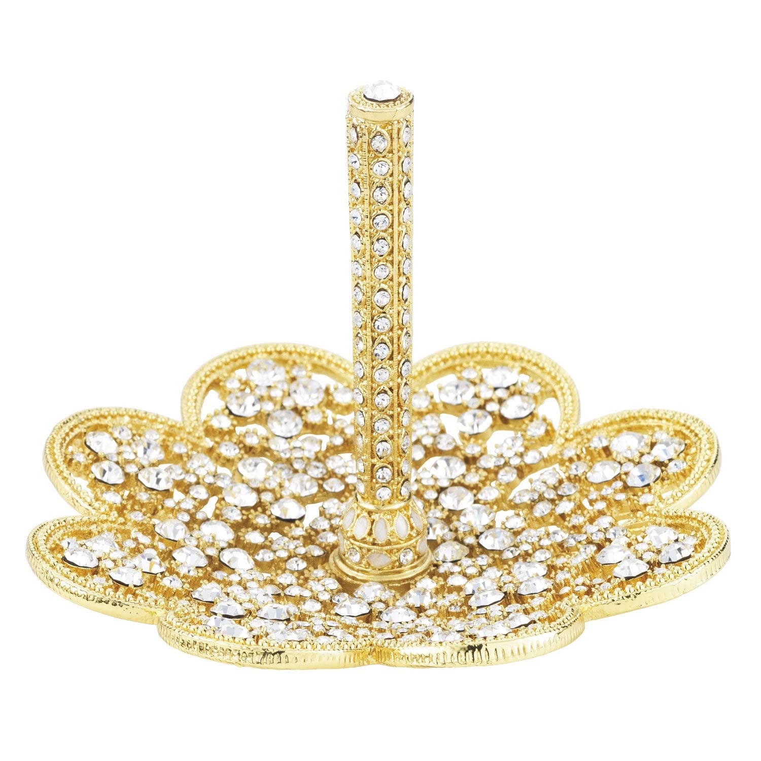 Olivia Riegel Birthstone Ring Holder with Swarovski Crystals - Clear Crystal Jewelry Organizer for Women | Perfect for Gift, Wedding, Birthday & Home Decor