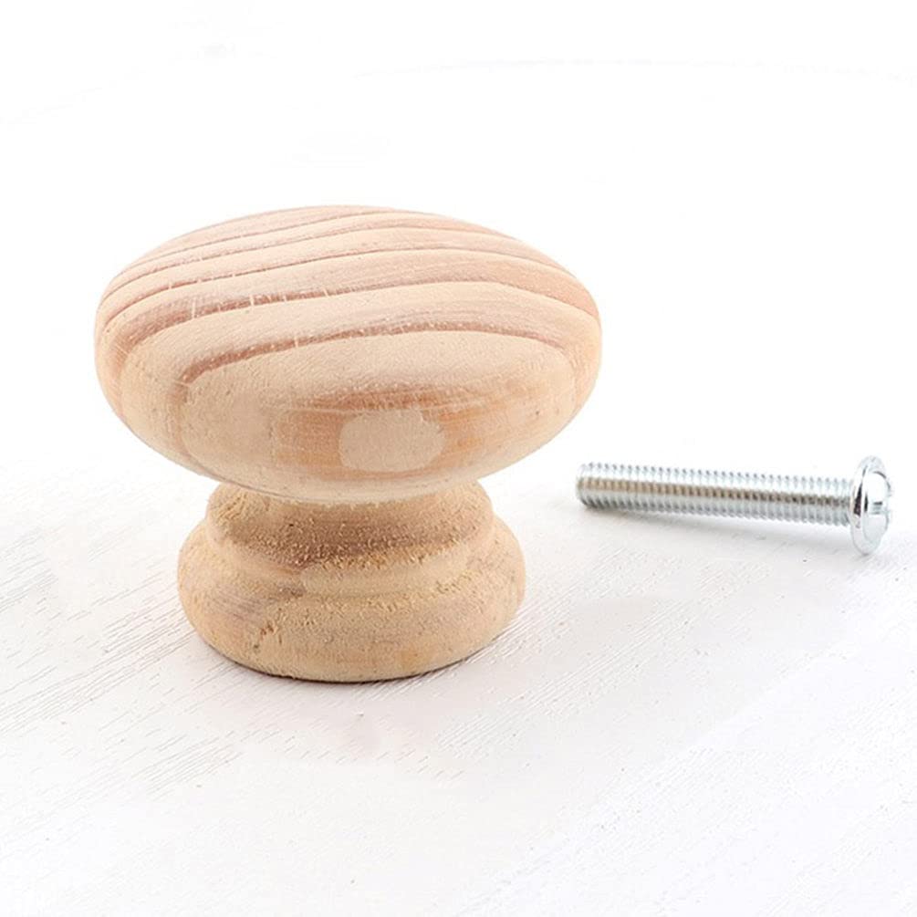 9-Piece Wooden Drawer Handles & Cabinet Knobs - Vintage Style Drawer Pulls for Dressers, Cupboards & Furniture - Perfect for Home Renovation & DIY Projects