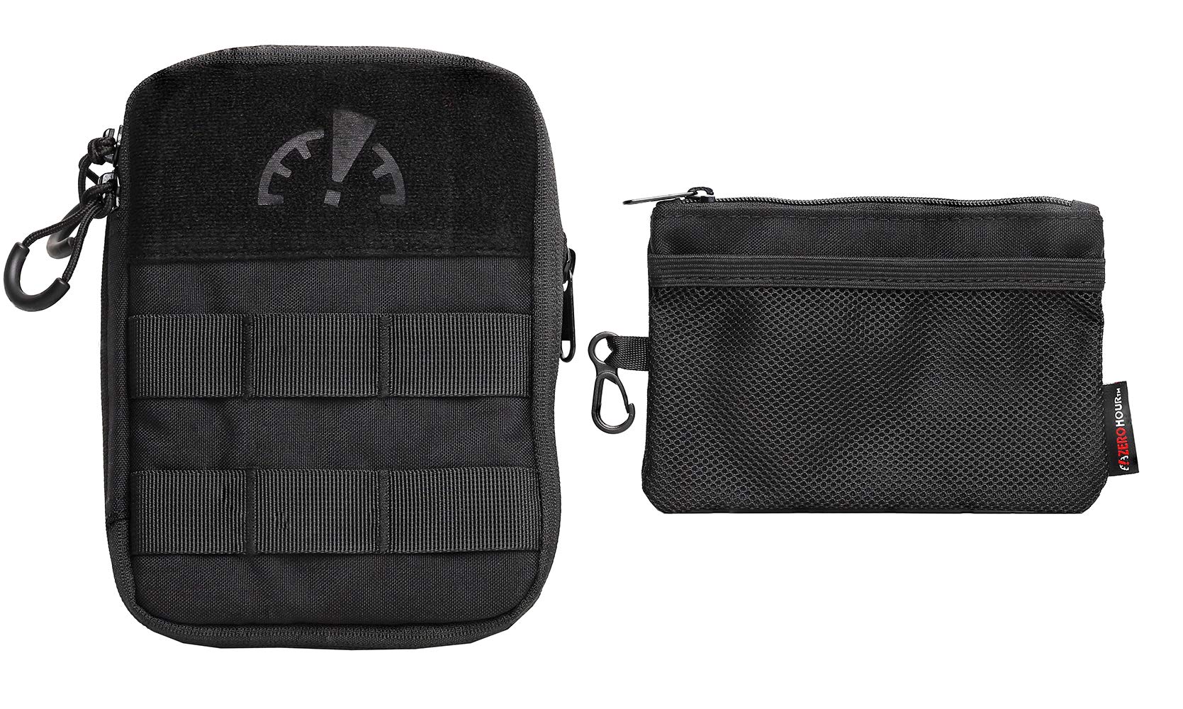 ZEROHOUR EDC Pouch with Elastic Grid Organizer - 500D Cordura Nylon Tactical Gear Organizer for Everyday Carry (EDC) - Expandable Zipper & Detachable Molle Pouch - Perfect for Camping, Hiking, Travel & Outdoor Adventures