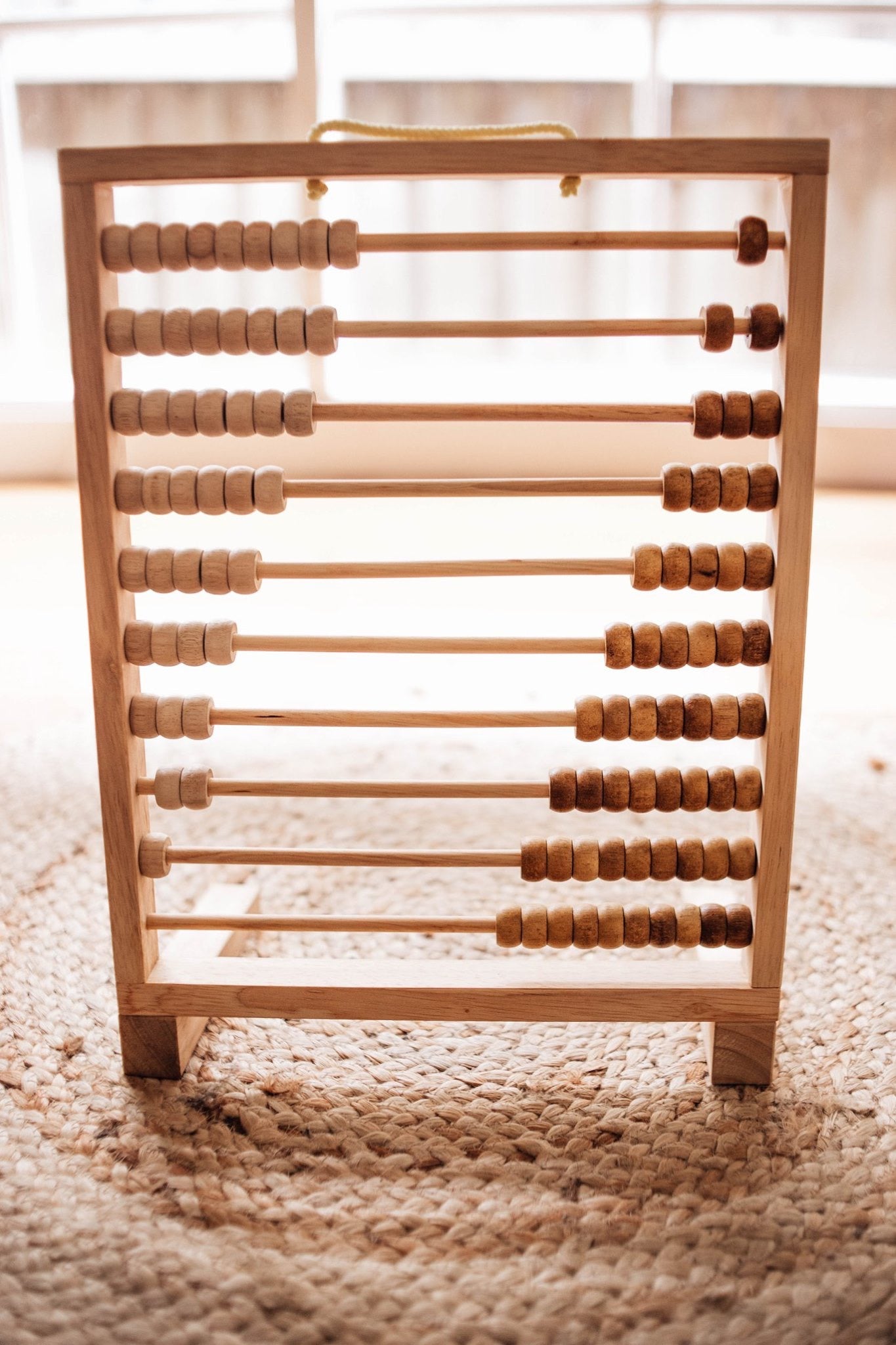 Large Natural Wooden Abacus - Educational Math Toy for Kids & Adults - Perfect for Homeschooling, Classroom Learning & Montessori Activities