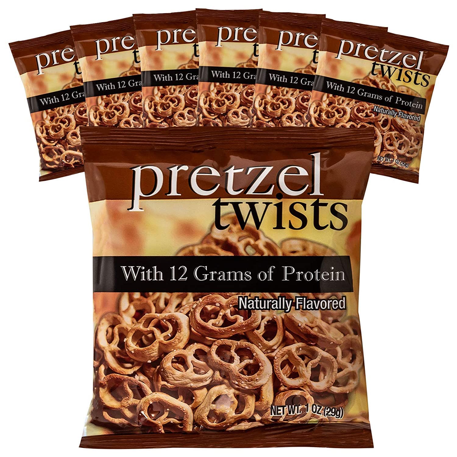 Nutmeg State Nutrition Protein Pretzel Twists - 12g Protein, Low Calorie & Fat, Keto & Kosher Friendly Snacks (7 Bags) | Perfect for On-the-Go, Gym Recovery & Healthy Lifestyle