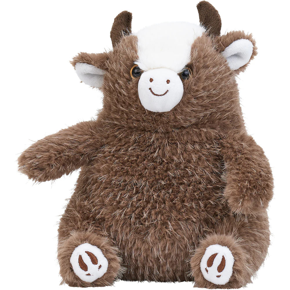Annabel Trends Chubby Bubby Bull - Soft Plush Stuffed Animal Toy for Kids, Perfect for Cuddling, Gifts & Nursery Decor (Brown) | Great for Birthdays, Baby Showers & Playtime Comfort