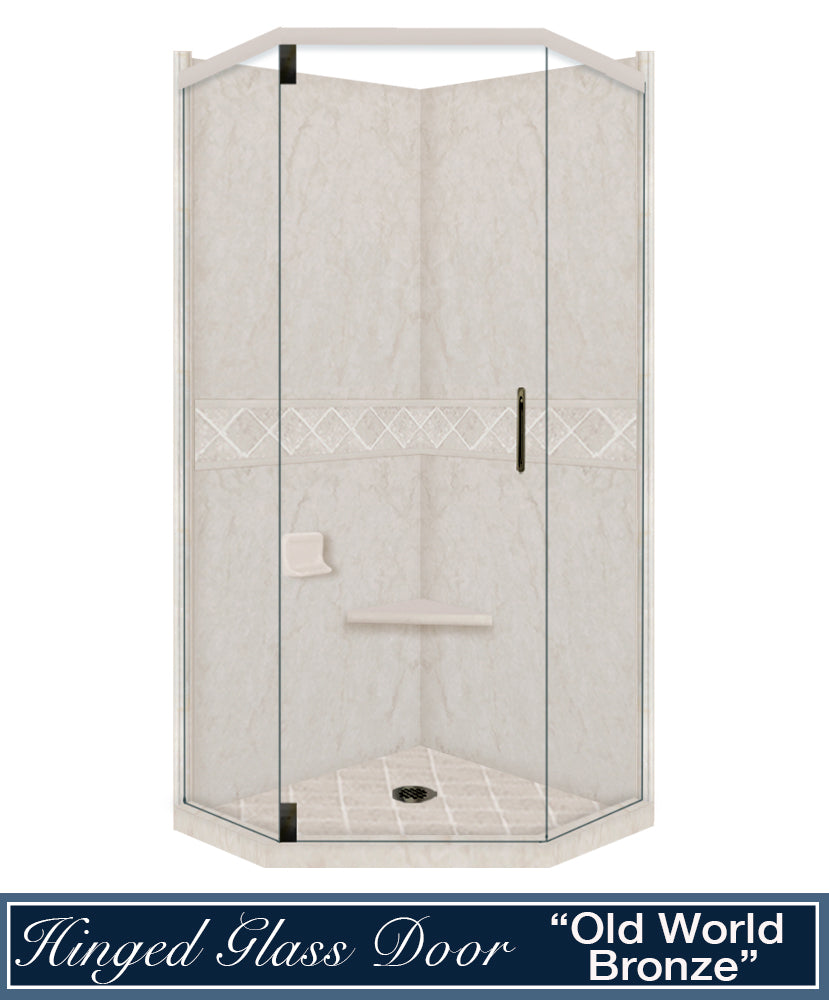 Premium Rafe Marble Diamond Neo Frameless Shower Enclosure Kit - Waterproof & Durable Bathroom Upgrade for Modern Homes