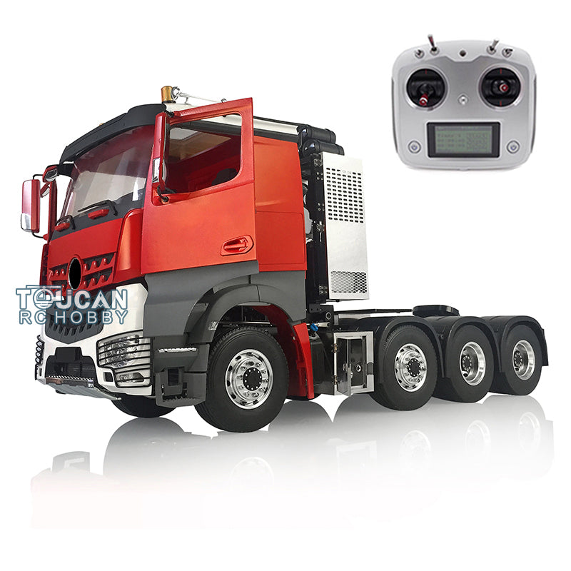 1/14 Scale 8x8 LESU 3-Speed RC Metal Chassis Tractor Truck with Servo Motor, LED Lights & Sound System - Off-Road Remote Control Vehicle for Adults & Kids - Perfect for Crawling, Trail Adventures & RC Hobby Enthusiasts