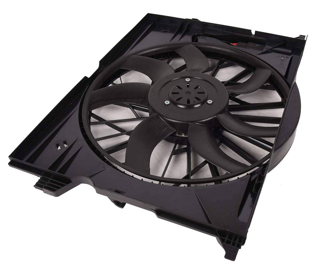 Topaz Radiator Cooling Fan Assembly 2115001693 Compatible with Mercedes-Benz E320 E350 E550 E500 CLK350 2003-2011 - Perfect for Engine Cooling & Overheating Prevention in Hot Weather & Heavy Traffic